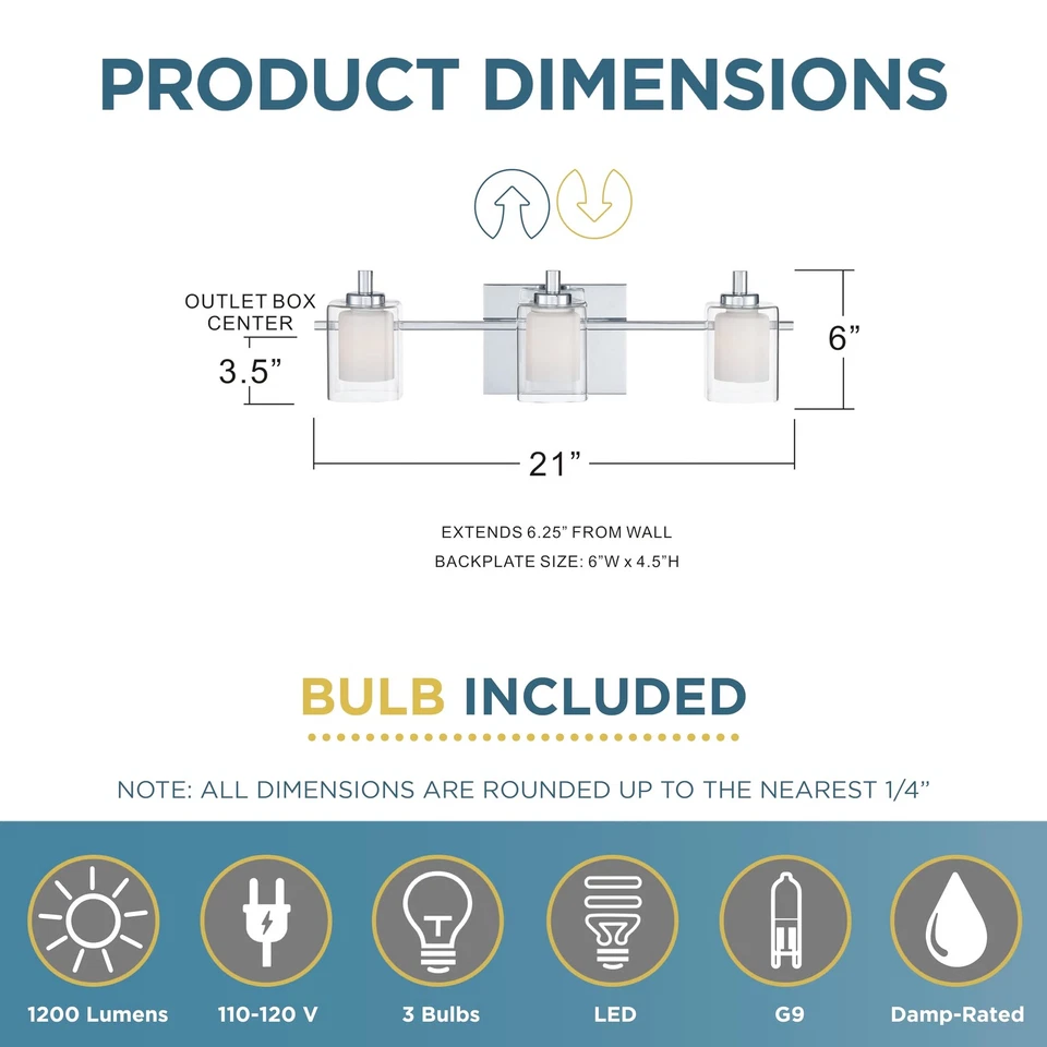 Iluminación de baño tocador moderno Koizel KLT8603CLED Kolt LED cromo pulido Foto 3 de 4