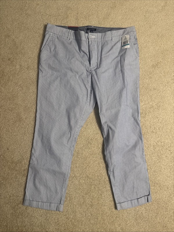 Tommy Hilfiger Women's Size 16 Light Blue Pin Stripe Pants
