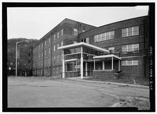 Perspective view north hyphen entrance, from northwest - Blue Ridge Sanatorium,