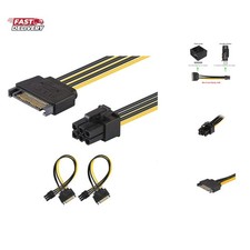 6 Pin to SATA Power Cable, 2 Pack SATA 15 Pin to 6 Pin PCI Express PCIe Graph...