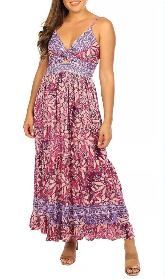 knee length dresses for ladies Angie Tie Front Maxi Dress- Baby Blue  White Haven