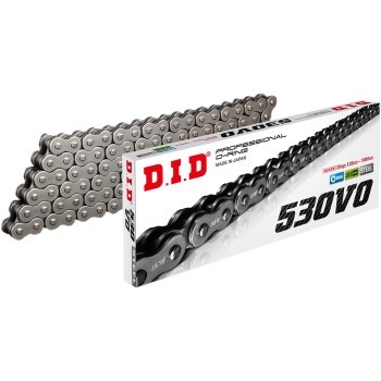 D.I.D 530VOX120ZB 530VO Series Professional O-Ring Chain - 120 Links (Natural)