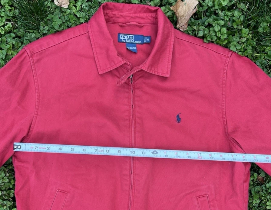 Chaqueta Polo Harrington Vintage Ralph Lauren Roja Talla Mediana Foto 2 de 4