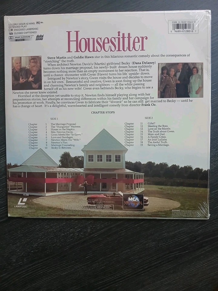 Housesitter 1992 MCA Universal Laserdisc Signed By Steve Martin New Sealed - Image 2 of 3