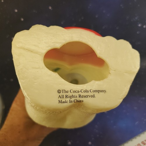 VTG Coca-Cola Polar Bear Blow Mold 10" Light Topper Hard Plastic Christmas - Picture 9 of 10