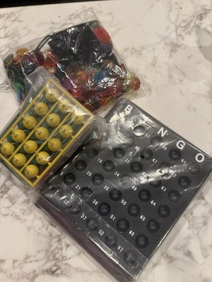 Bingo Master Board W/ Chips And Bingo Multi-Colored Balls (No Cage Included)