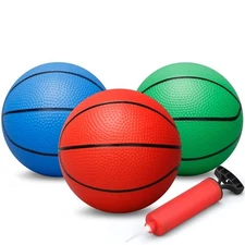 8.5" Mini Rubber Basketballs for Mini Basketball Hoop Toddler Soft Beach Pool...