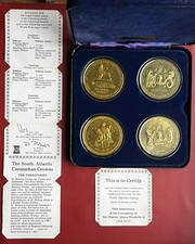 St. Helena Ascension Tristan da Cunha Man 1978 Crown Coin Set Silver Anniversary