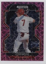 2022 Panini Prizm Draft Picks Neon Pink Velocity Prizm Josh Hood #PDP186 16ki