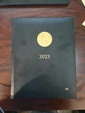 Amex Black Leather Executive Appointment Planner Book 2023 w/ Initials