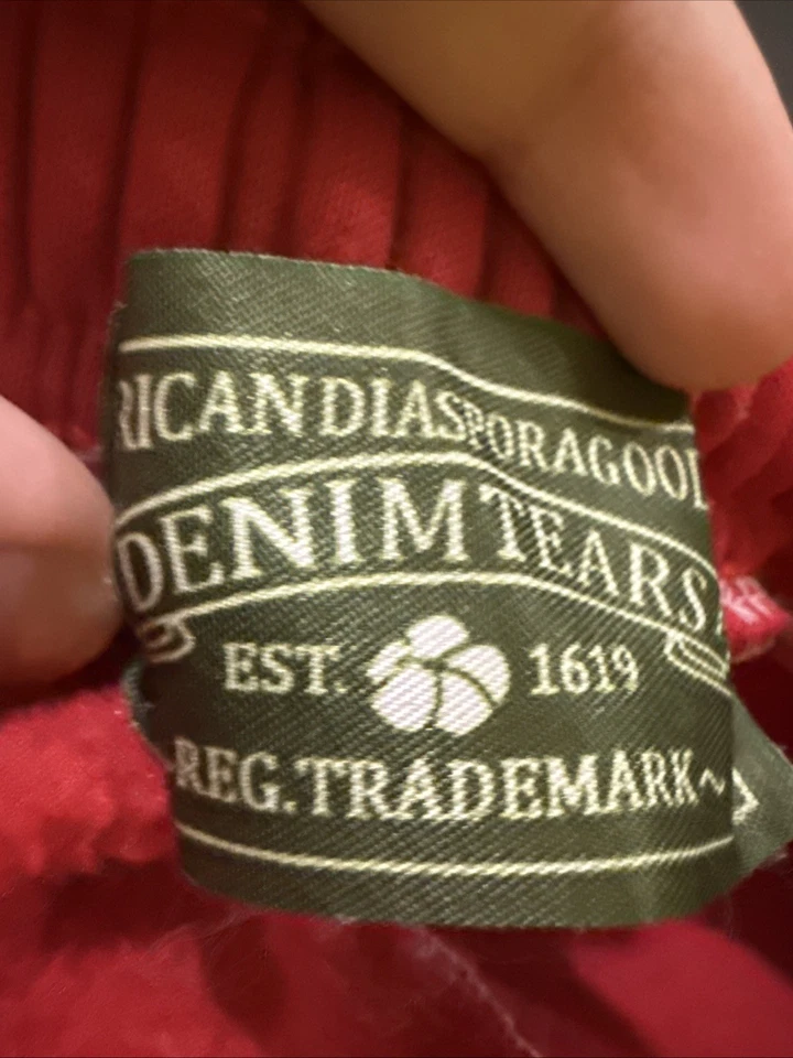 Pantalones de mezclilla rojos Tears para hombre L Foto 3 de 4