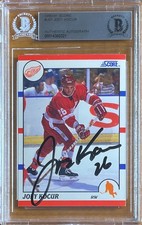JOEY KOCUR SIGNED 1990/91 SCORE ROOKIE #201 BAS BGS AUTHENTIC AUTOGRAPH AUTO