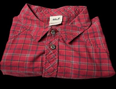 Jack Wolfskin Shirt Men s 3XL Red Plaid Outdoor Long Sleeve Button Up