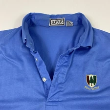 Pine Valley Polo Shirt Mens XL Blue Golf Embroidered Made in Japan