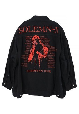 Raf Simons Solemnx Oversized Jeansjacke schwarz 221723100320099 33015094 [U]