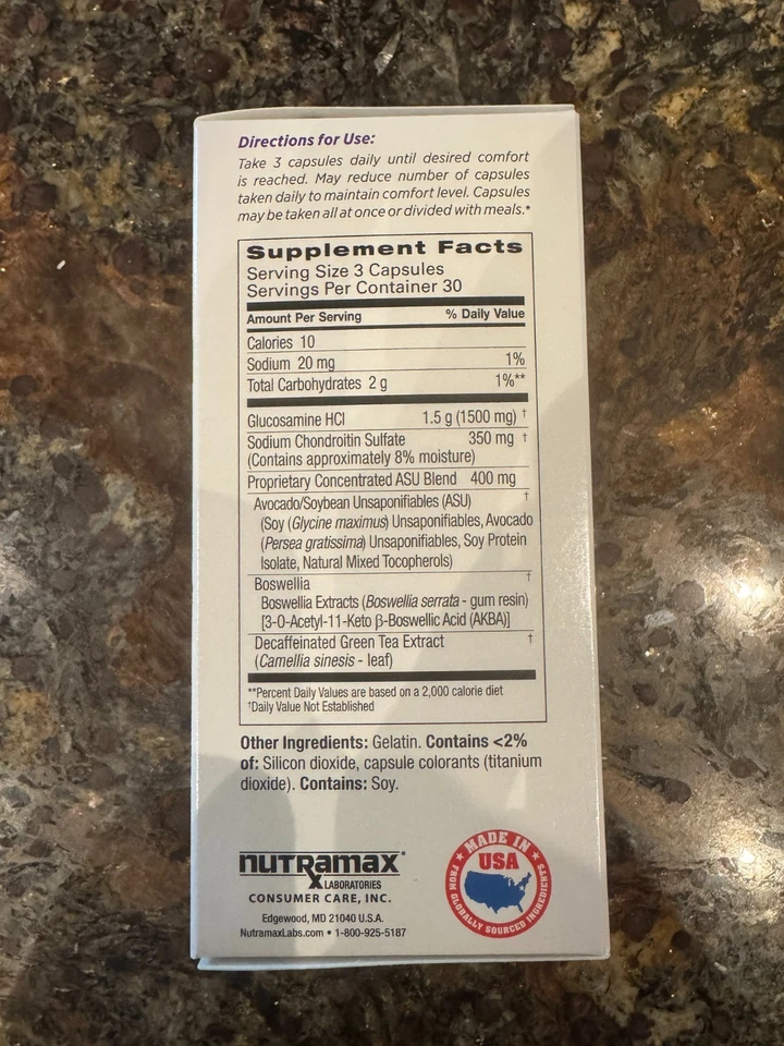 (2) Pack Cosamina ASU Cápsulas Salud Articular - 90 Cápsulas Cada Una Exp 09/2026 Foto 2 de 3