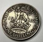 Photo of a 1940 George VI Shilling from an eBay listing that sold on Jun 24, 2026