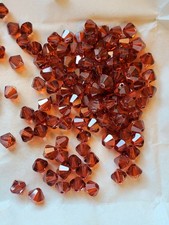 Swarovski 5328 6mm bicone beads, Red Magma 24pcs 