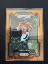 2023 Panini Prizm Orange Lazer Marvin Mims RC DENVER BRONCOS #327