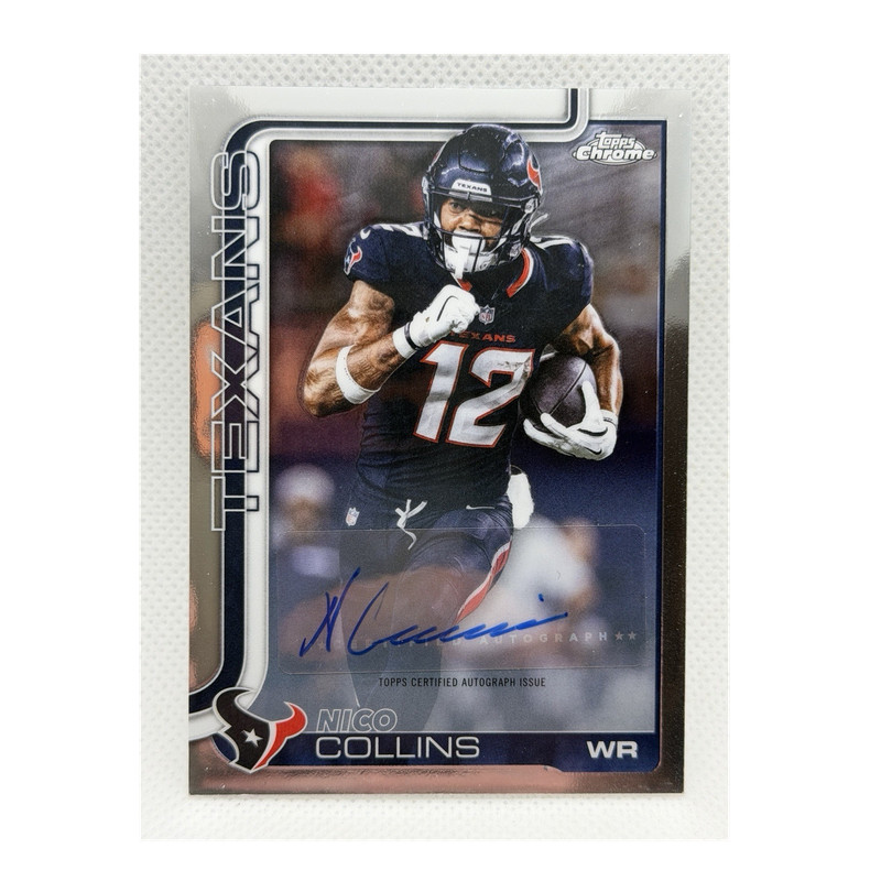 Topps Chrome 2025 Nico Collins Autograph BA-NC Houston Texans Football Card
