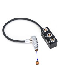 ARRI Mini EXT 7 pin Male To RS 3-pin and Double 0B 2pin Female Power Splitter