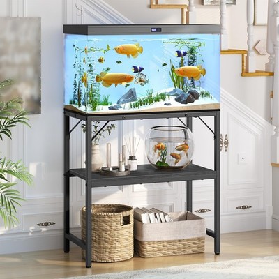 Aquarium Ständer 10 Gallonen 2 Ebenen Klein Aquarium Metallrahmen Stabil Halter