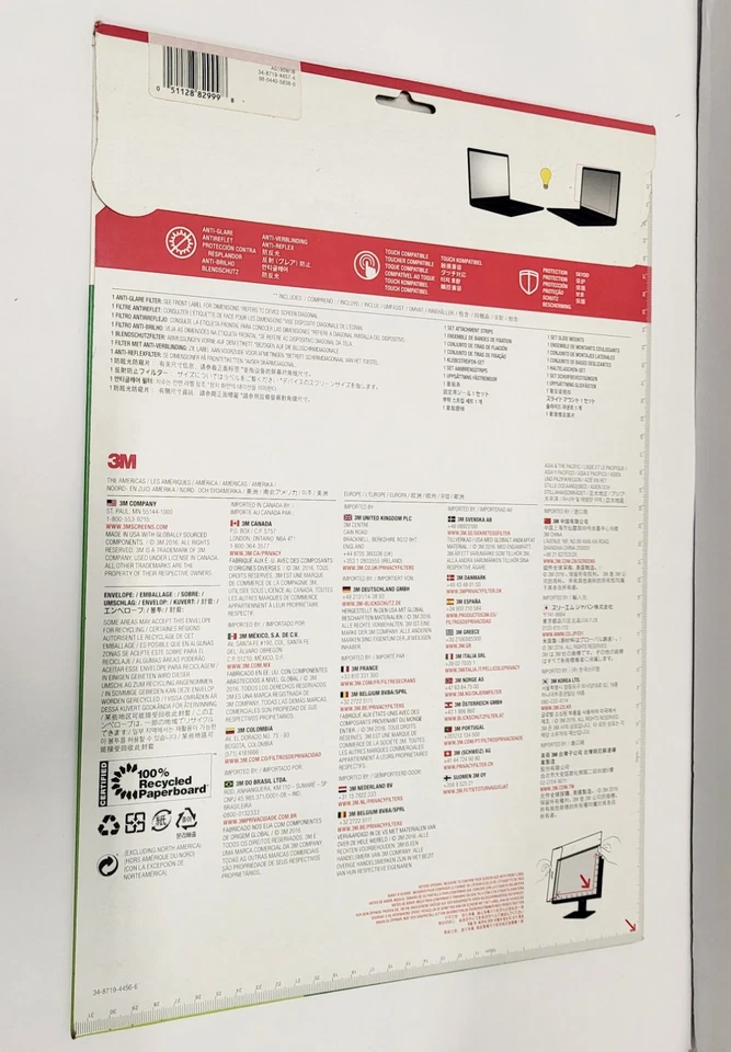 3M Anti-Glare Filter for 19" Widescreen Monitor 16:10 AG190W1B  - Image 2 of 2