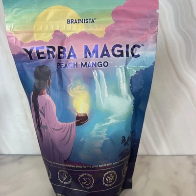 Brainista Yerba Magic   Peach Mango Flavor   30 Servings free shipping!