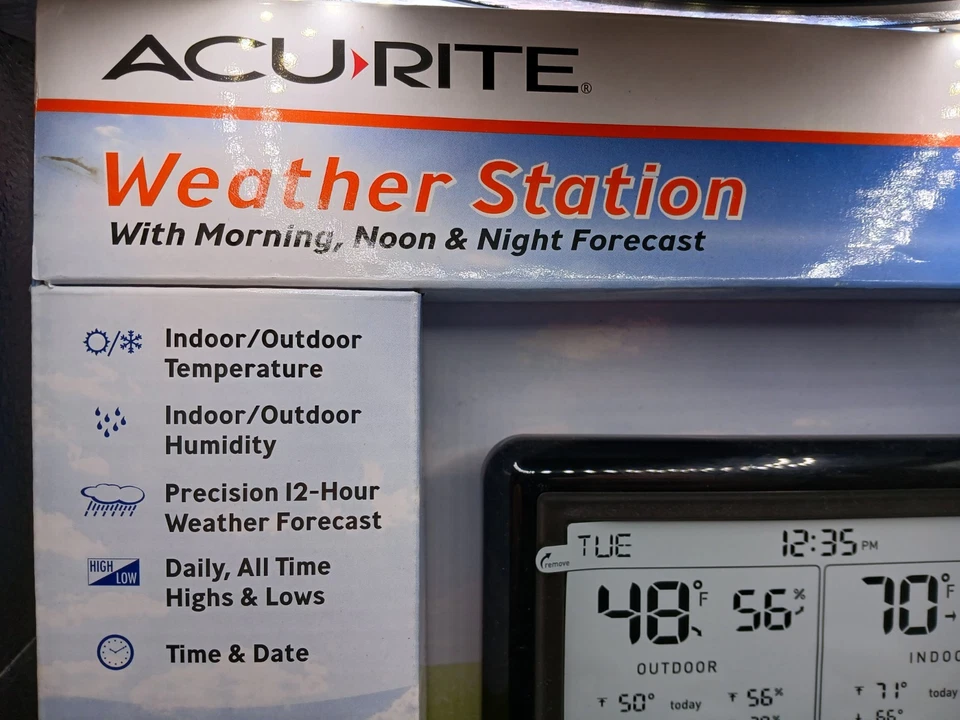 Acu-Rite Acurite Weather Station & Forecast Wireless Intelli-Time Indoor Outdoor - Image 2 of 4
