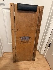 Vintage 6070s Craftsman Mechanics Auto Creeper Hardwood Wrol-e-z Steel Wheels Vintage 6070s Craftsman Mechanics Auto Creeper Hardwood Wrol-e-z Steel Wheels
