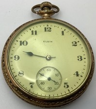 Vintage 1923 Elgin Grade 291 16s Model 7 7J Gold Filled Pocket Watch