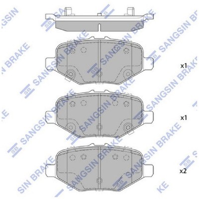 Hi-Q Bremsbelagsatz Bremsklötze hinten DG1Z2200C 24965656