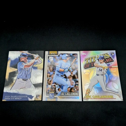 2025 Topps Jac Caglianone RC Lot 3 Cards Titans Stars MLB #138 Royals Rookie  - Picture 8 of 8