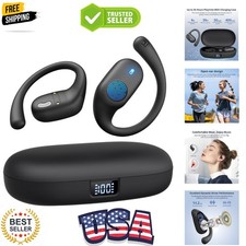 Open Ear Headphones, Bluetooth Headphones 5.3 Sports with Smart Digital Displ...