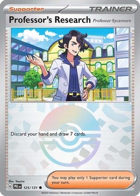 PROFESSOR'S RESEARCH [PROF. SYCAMORE] (POKE BALL PATTERN) 125/131 PRE HOLO NM
