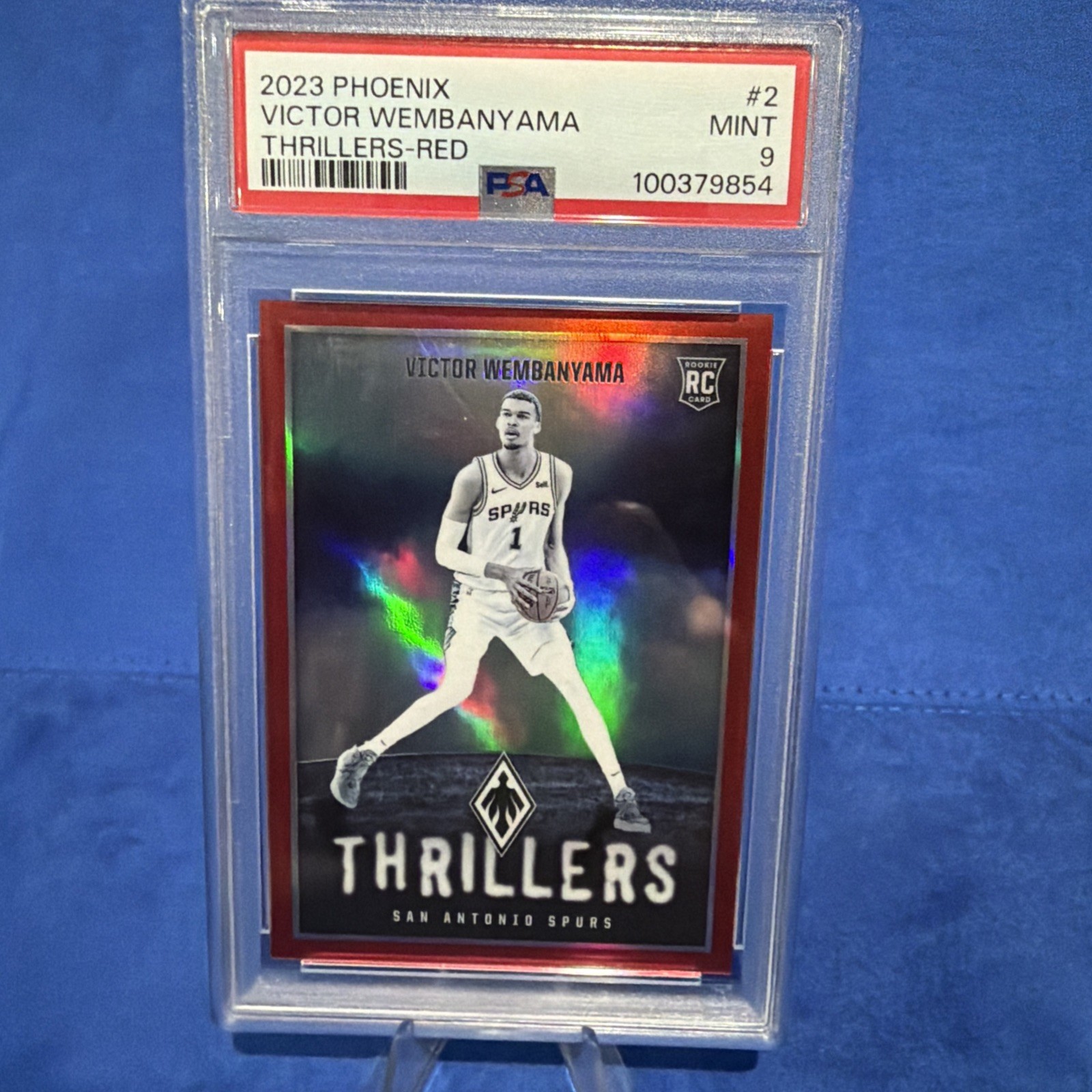 2023-24 Phoenix Victor Wembanyama Thrillers Red  RC #/125 PSA 9