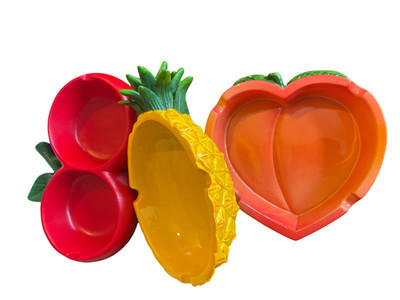 Aschenbecher Herz Kirsche Ananas Form Aschenbecher Robust Funky Bunt Home Pub