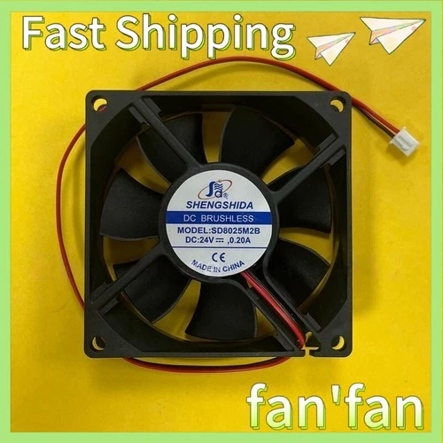 1PCS SHENGSHIDA SD8025M2B 24V 0.20A 8CM 8025 Cooling DC Fan Fast Shipping
