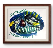 Original Art Zone 7 14x11 Bold Color Modern Abstract Art on Paper