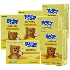 Ricitos de Oro Baby Cleansing Bar Soap with Extract Calming Effect, Chamomile, 6