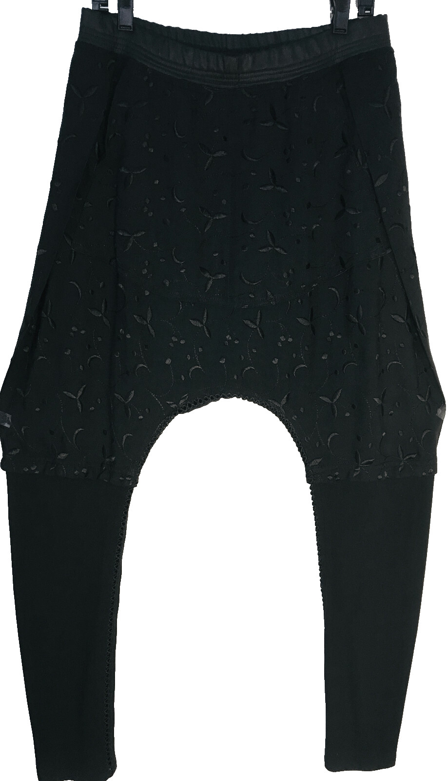 Cesar Arellanes Black Drop Crotch Pants Medium