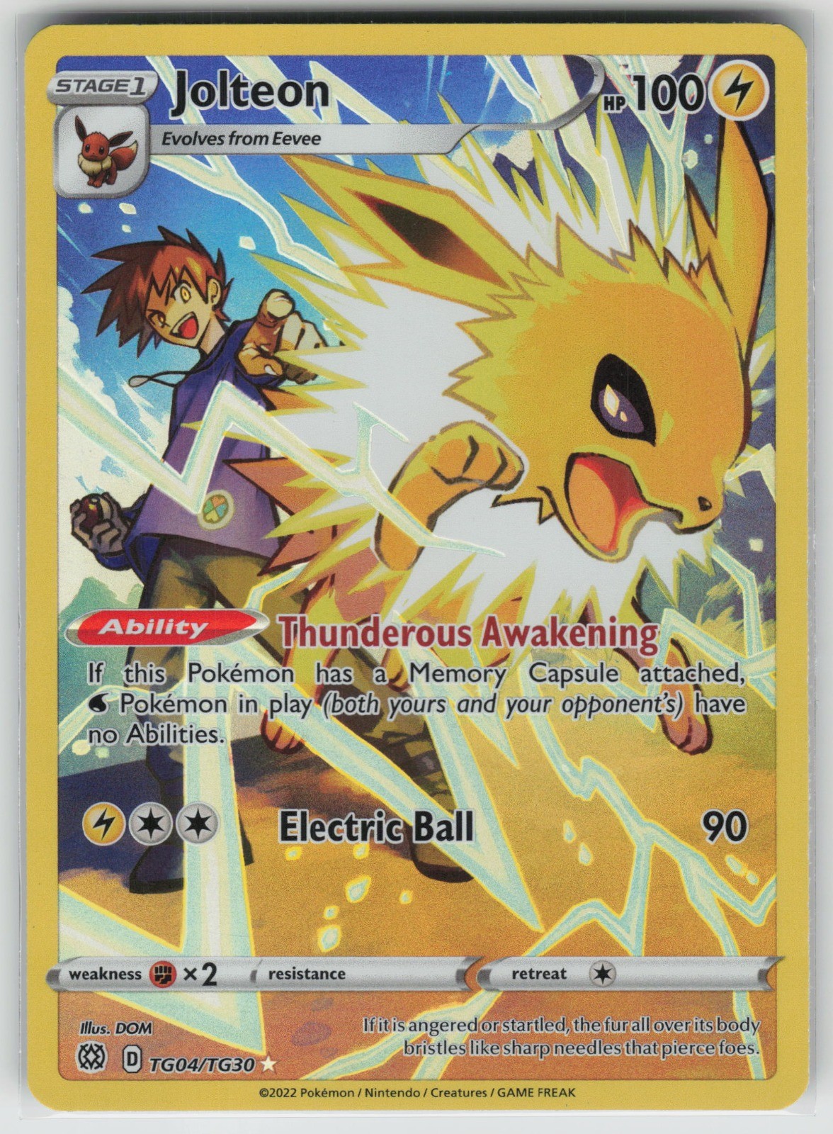 Jolteon SWSH09: Brilliant Stars Trainer Gallery Ultra Rare TG04/TG30 NM