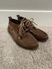 Sperry Boots Mens 10 M Chukka Bootie Boat Shoes 0824920 Brown Leather Moc Toe