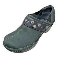 Ariat ATS Westlake 15106 Dark Green Nubuck Slip On Clogs Womens Size 6.5 B