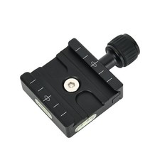 Aluminium 50mm Quick Release Plate QR Clamp 3/8" with 1/4" Adapter Bubble Le...