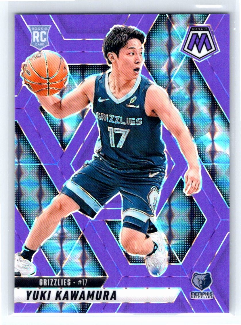 2024-25 Mosaic #209 Yuki Kawamura /249 Purple Fluorescent Mosaic Grizzlies RC