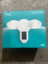 Ring Floodlight Cam Wired Plus with motion-activated 1080p HD video, White