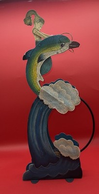 Mermaid And Dolphin Sky Hook Vintage Toy