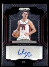 2024-25 Panini Prizm Penmanship Cole Swider Auto Miami Heat #PNM-CSH