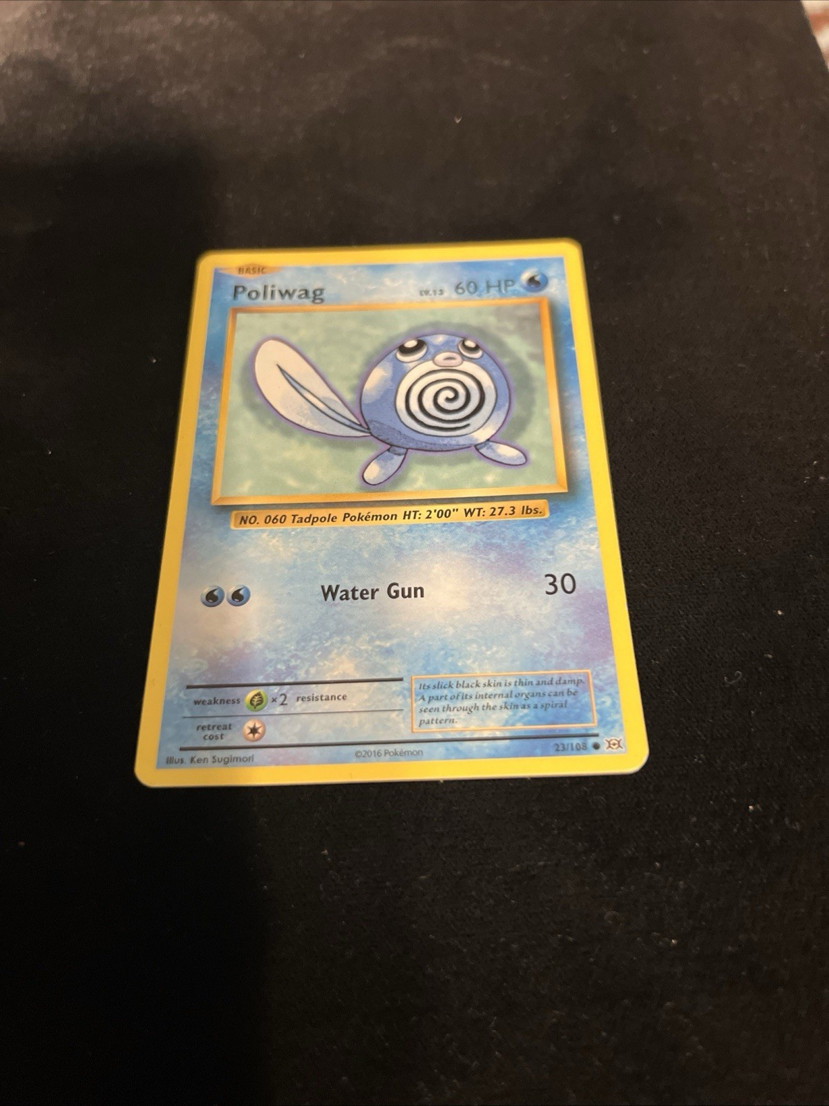Poliwag 23/108 Pokemon XY Evolutions Water Gun 2016
